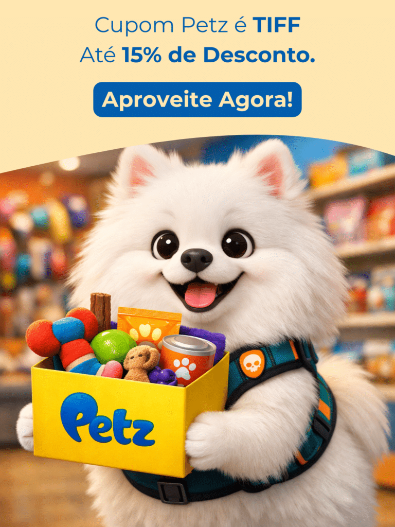 Cupom Petz é TIFF válido em todo o site e aplicativo