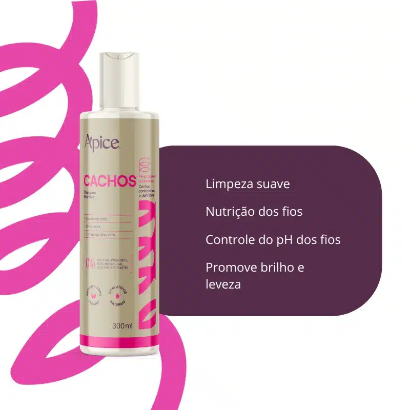 Shampoo e condicionador apice cosmeticos cachos