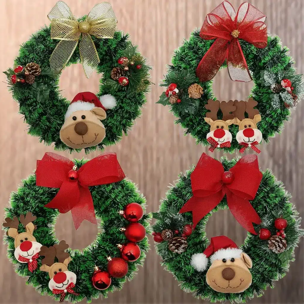 camicado natal com guirlandas